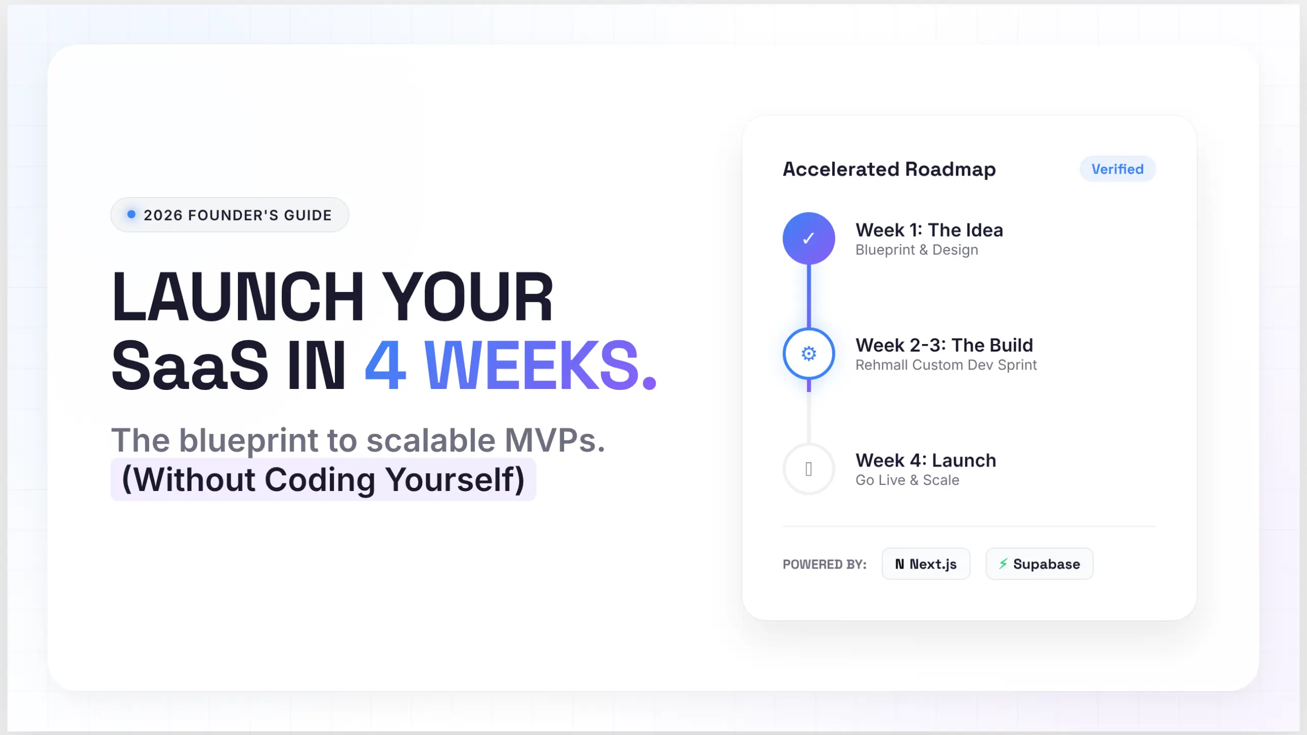 MVP Development Guide 2026: How to Launch a SaaS in 4 Weeks (Without Coding Yourself)